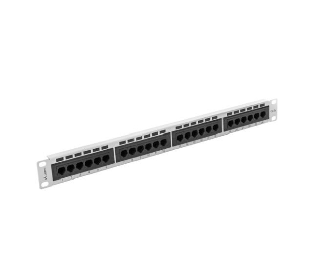 LANBERG Patch Panel 24 Port 1U Kat.5E szary PPU5-1024-S - 457246 - zdjęcie 2